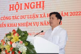 Ông Nguyễn Văn Thể, Ủy viên Trung ương Đảng, Bí thư Đảng ủy Khối các cơ quan Trung ương, phát biểu khai mạc Hội nghị. (Ảnh: Tiên Minh/TTXVN)