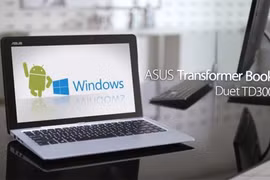 Thiết bị đầu tiên tích hợp dòng chip hỗ trợ của Intel là Asus Transformer Book Duet. (Nguồn: Asus Transformer Book Duet)