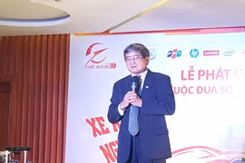 Ông Bùi Quang Ngọc, Tổng Giám đốc FPT kỳ vọng cuộc thi sẽ giúp phát hiện những sinh viên tiềm năng cùng FPT tiên phong trong cuộc cách mạng số. (Ảnh: P.V/Vietnam+)
