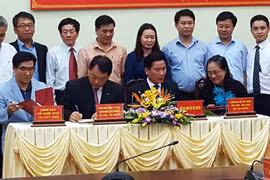 Các bên ký kết thỏa thuận hợp tác, thành lập Trung tâm Hợp tác Việt-Hàn tại tỉnh Thái Nguyên. (Nguồn: Samsung Việt Nam)