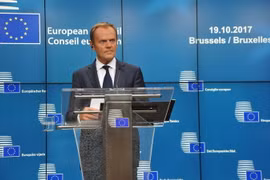  Chủ tịch Hội đồng châu Âu Donald Tusk. (Ảnh: Kim Chung/TTXVN) 