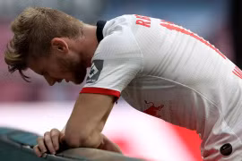 Werner không thể tiếp tục ghi bàn để giúp RB Leipzig chiến thắng. (Nguồn: Getty Images)