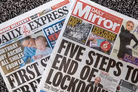Daily Mirror và Daily Express. (Nguồn: PA)