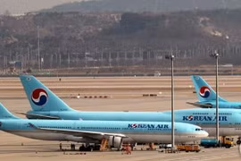 Máy bay của hãng hàng không Korean Air Lines. (Nguồn: Yonhap)