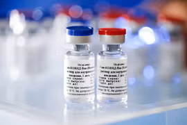 Vắcxin ngừa bệnh COVID-19 của Nga. (Ảnh: AFP/TTXVN)