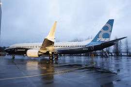 Máy bay Boeing 737 MAX tại nhà máy của Boeing ở Renton, Washington, Mỹ. (Ảnh: AFP/TTXVN)