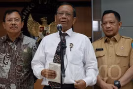 Bộ trưởng Điều phối Các vấn đề chính trị, luật pháp và an ninh Indonesia Mahfud MD phát biểu. (Nguồn: tempo)