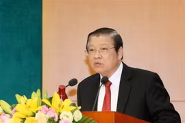 Ông Phan Đình Trạc, Bí thư Trung ương Đảng, Trưởng Ban Nội chính Trung ương phát biểu chỉ đạo Hội nghị. (Ảnh: Phương Hoa/TTXVN)
