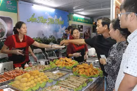 Gian hàng của Thủ đô Hà Nội với tên gọi 'Ẩm thực Hà thành.' (Ảnh: Tiên Minh/TTXVN)