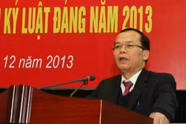Ủy viên Bộ Chính trị, Chủ nhiệm Ủy ban Kiểm tra Trung ương Ngô Văn Dụ phát biểu khai mạc hội nghị. (Ảnh: Phương Hoa/TTXVN)