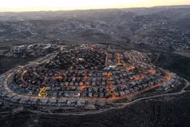 Toàn cảnh khu định cư Tekoa của Israel tại khu Bờ Tây chiến đóng, phía nam Bethlehem, ngày 17/11/2020. (Ảnh: AFP/ TTXVN)