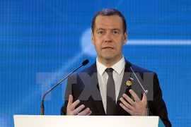 Thủ tướng Nga Dmitry Medvedev. (Ảnh: AFP/TTXVN) 