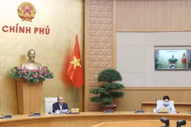 Thủ tướng Nguyễn Xuân Phúc phát biểu tại buổi họp. (Ảnh: Thống Nhất/TTXVN)