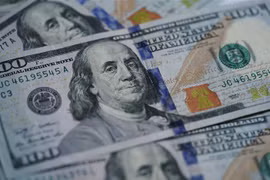 Đồng tiền USD tại Washington D.C. (Ảnh: THX/TTXVN)