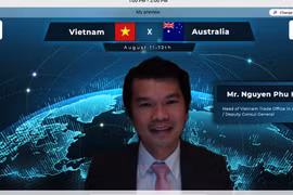 Ông Nguyễn Phú Hòa, Trưởng Cơ quan Thương vụ Việt Nam tại Australia, phát biểu tại Hội nghị. (Ảnh: Diệu Linh/TTXVN)