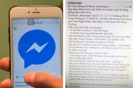 Kẻ gian lợi dụng sự phổ biến của Facebook tại Việt Nam để phát tán thông tin lừa đảo. (Ảnh: Vietnam+)