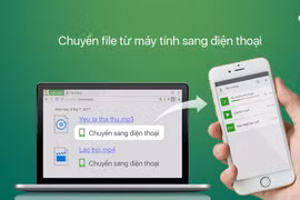 Người dùng có thể dùng Cốc Cốc để chuyển file từ máy tính sang thiết bị di động. (Ảnh: Cốc Cốc)