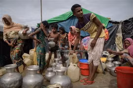 Người di cư Rohingya tại trại tị nạn Nayapara gần Cox's Bazar, Bangladesh. (Nguồn: AFP/TTXVN)