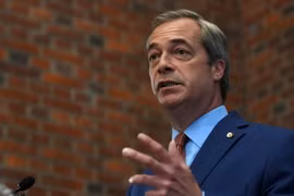 Thủ lĩnh đảng Độc lập Vương quốc Anh (UKIP), ông Nigel Farage. (Nguồn: AFP/TTXVN) 