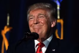 Ứng viên Donald Trump trong cuộc vận động tranh cử ở Bedford, New Hampshire, ngày 29/9. (Nguồn: AFP/TTXVN)