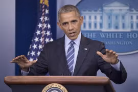 Tổng thống Mỹ Barack Obama tại cuộc họp báo ở thủ đô Washington, DC ngày 16/12. (Nguồn: EPA/TTXVN)