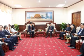 Quang cảnh buổi tiếp. (Ảnh: Phạm Kiên/TTXVN)