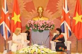 Chủ tịch Quốc hội Nguyễn Thị Kim Ngân tiếp bà Eleanor Laing, Phó Chủ tịch Hạ viện Vương quốc Anh. (Ảnh: Trọng Đức/TTXVN)