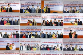 Hàng loạt nghiên cứu sinh đã bảo vệ thành công luận án tiến sỹ tại Học viện Khoa học Xã hội. (Ảnh: CTV/Vietnam+)