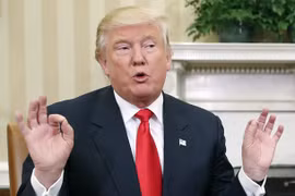 Tổng thống đắc cử Mỹ Donald Trump trong cuộc họp ở thủ đô Washington ngày 10/11. (Nguồn: AP/TTXVN)