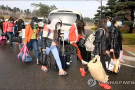 Các nữ nhân viên Triều Tiên tại Hàn Quốc. (Nguồn: Yonhap) 