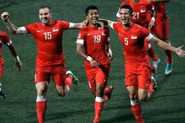 Niềm vui của các cầu thủ Singapore. (Nguồn: AFF)