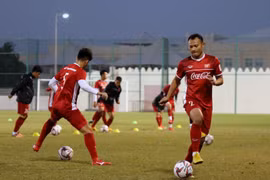 Trọng Hoàng (phải) đang dần hồi phục chấn thương. (Nguồn: VFF)