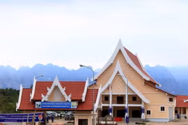 Một góc Dự án Làng Hữu nghị Thanh niên biên giới Lào-Việt. (Ảnh: Phạm Kiên/TTXVN)