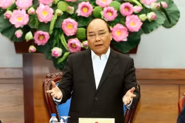 Thủ tướng Nguyễn Xuân Phúc chủ trì Hội nghị trực tuyến toàn quốc về công tác phòng, chống ma túy và cai nghiện ma túy. (Ảnh: Thống Nhất/TTXVN)