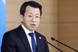 Người phát ngôn Bộ Thống nhất Hàn Quốc Baik Tae-hyun. (Nguồn: Korea Herald)