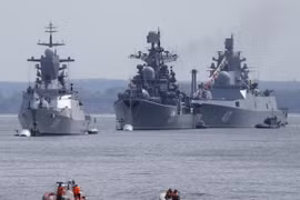 Tàu chiến của Nga ở Biển Baltic. (Nguồn: Reuters)