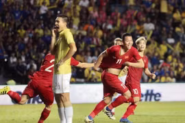 Tuyển Việt Nam bắt đầu vòng loại World Cup 2022 bằng trận gặp Thái Lan. (Ảnh: Nguyên An/Vietnam+)