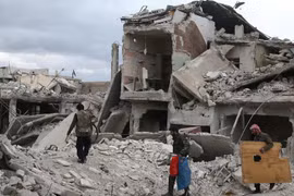 Cảnh đổ nát tại Douma, Đông Ghouta. (Nguồn: Reuters)