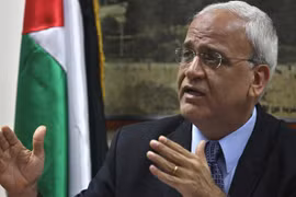 Ông Saeb Erekat, Trưởng đoàn đàm phán cấp cao về hòa bình Trung Đông của Palestine. (Nguồn: AP)