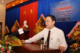 Đồng chí Nguyễn Đức Lợi, Tổng Giám đốc TTXVN phát biểu tại buổi khánh thành. (Ảnh: Trần Lê Lâm/TTXVN)