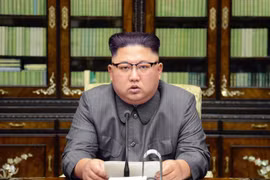 Nhà lãnh đạo Triều Tiên Kim Jong-un cũng tham dự hội nghị. (Nguồn: AP)