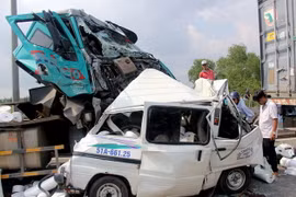 Hiện trường vụ tai nạn.