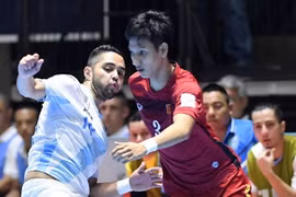 Tuyển Futsal Việt Nam xuất sắc vượt qua Guatemala ở World Cup 2016.