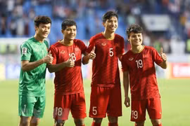 Các cầu thủ U23 Việt Nam. (Ảnh: Hoàng Linh/TTXVN)