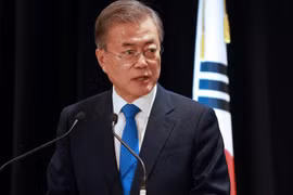 Tổng thống Hàn Quốc Moon Jae-in. (Nguồn: AFP)