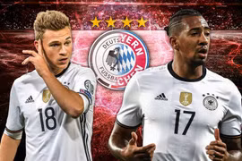 Joshua Kimmich và và Boateng, những cầu thủ Bayern trong đội hình tuyển Đức. (Nguồn: Sport 1)