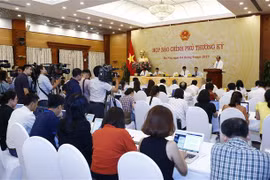 Quang cảnh buổi họp báo. (Ảnh: Văn Điệp/TTXVN)