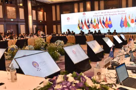 Quang cảnh Hội nghị Bộ trưởng RCEP lần thứ 7. (Ảnh: TTXVN phát)