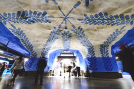 Nhà ga T-Centralen, Stockholm.