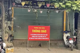 Một cơ sở kinh doanh ngưng hoạt động vì không đủ kiều kiện an toàn phòng cháy, chữa cháy. (Ảnh: Mạnh Khánh/TTXVN)